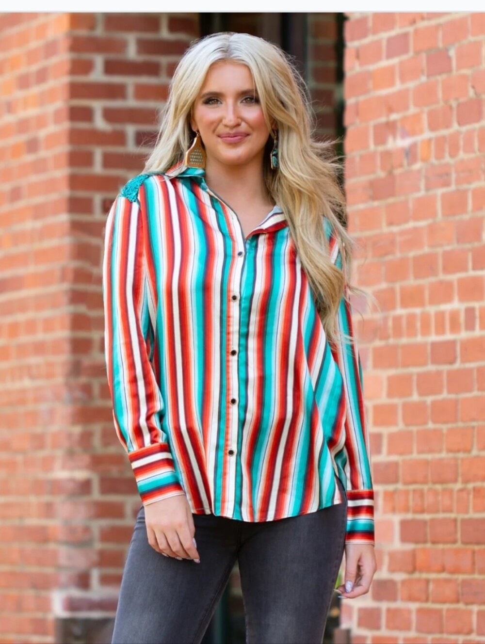 Nwt Beautiful Stripe Top w/ Sequin Accents!